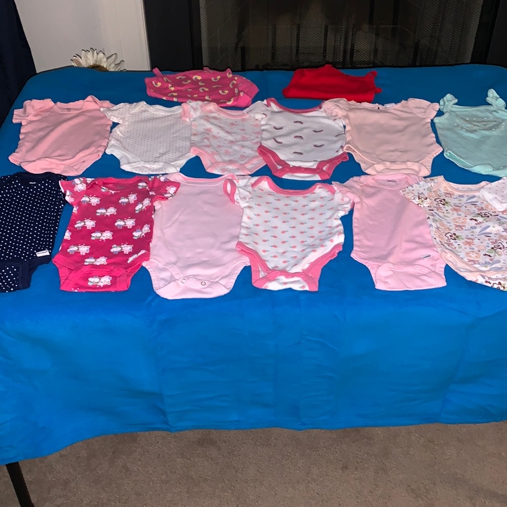 Girls BUNDLE, 0-3M, #15 pc, Onesies, Various Brands,Gently Used,Great Condition
